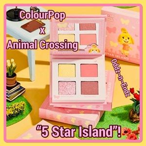 SOLD!❌FINAL PRICE!/ColourPop x Animal Crossing”5 Star Island” Palette/LIMITED ED